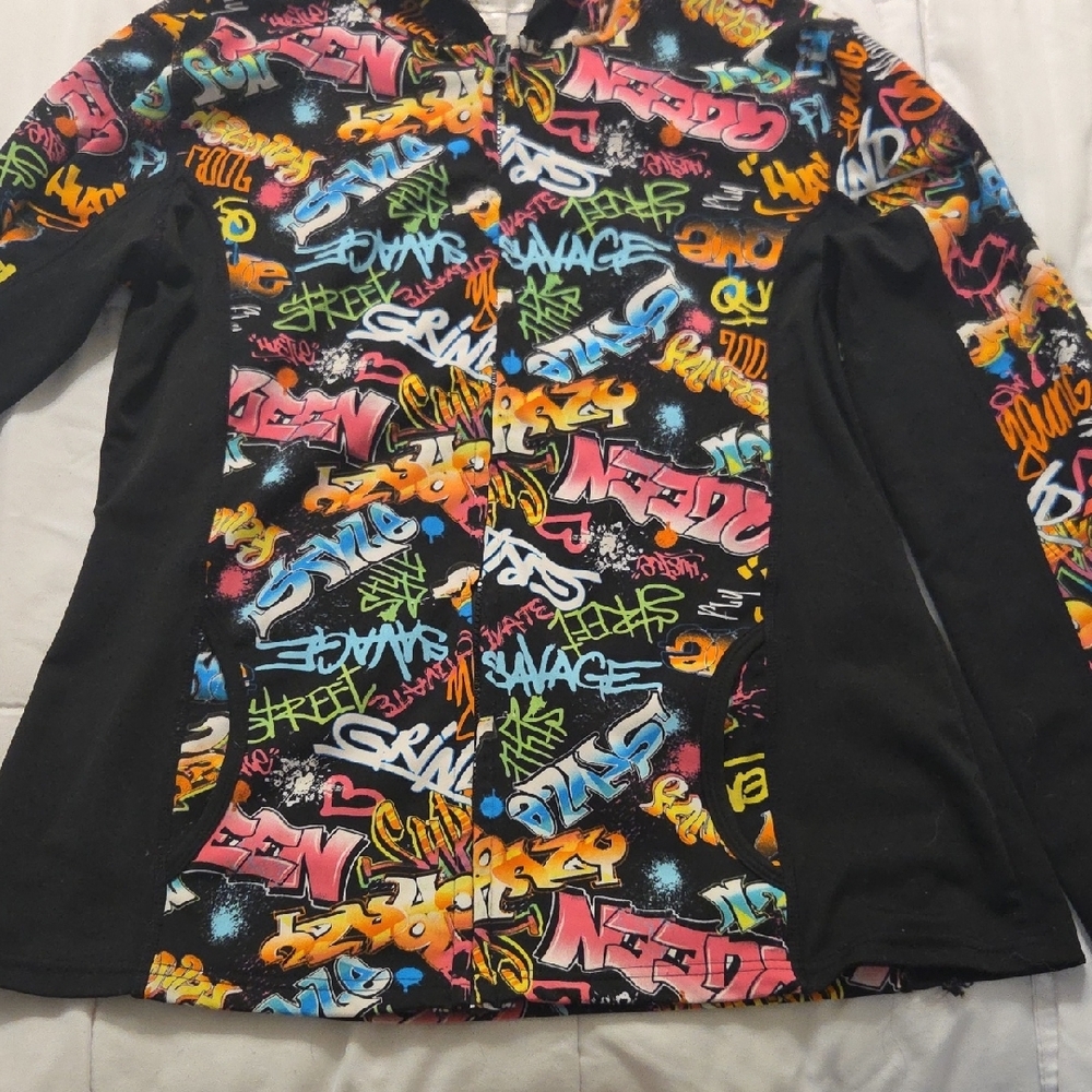 Colorful Graphic Hoodie LA + Image 1x